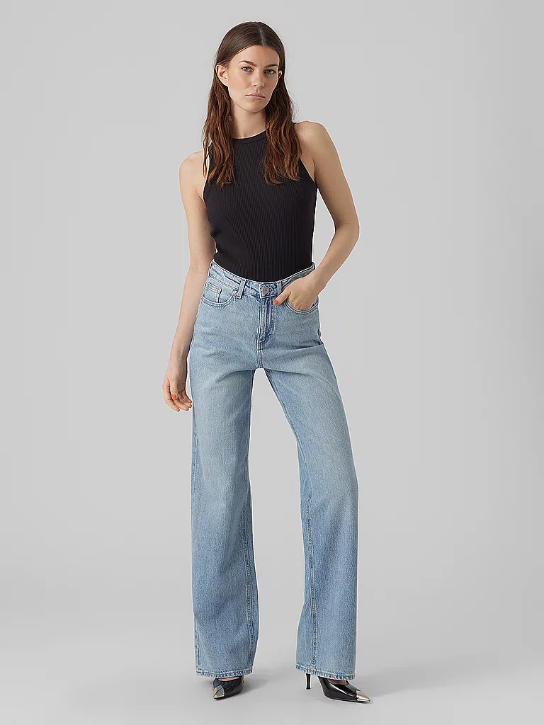 VERO MODA VMTESSA Wide Leg Jeans Light Blue 28/L32 2